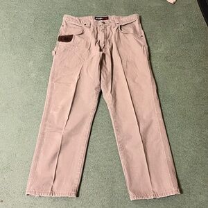 beige Wrangler carpenter pants